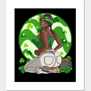 African American Leprechaun St. Patricks Day Posters and Art